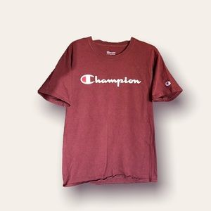 Burgundy/maroon Champion T-shirt sized M